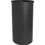 Genuine Joe Classic Cylinder 2-Piece Waste Receptacle - 35 gal Capacity - Weather Resistant, Fire Proof, Leak Proof - 34" Height x 18" Diameter - Aluminum - Silver Product Image 
