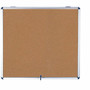 MasterVision SlimLine Enclore Top Hinged Cork Indoor Glaze Case - 35.55" Board Height x 42.99" Board Width - Cork Surface - Lock, Self-healing, Lightweight - Aluminum Frame - 37.5" Height x 45" Width x 1.4" Depth Product Image 