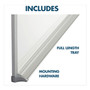 Quartet Whiteboard - 48" (4 ft) Width x 96" (8 ft) Height - White Melamine Surface - Silver Aluminum Frame - Horizontal Product Image 