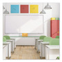 Quartet Whiteboard - 48" (4 ft) Width x 96" (8 ft) Height - White Melamine Surface - Silver Aluminum Frame - Horizontal Product Image 