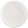 AJM Packaging Corporation Paper Plates, 9" dia, White, 100/Pack, 12 Packs/Carton Product Image 