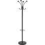 Alba Four Double Peg Coat Stand - 8 Pegs - for Coat, Clothes - Black Product Image 