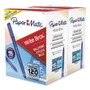 Paper Mate Write Bros. Ballpoint Pen Value Pack, Stick, Medium 1 mm, Blue Ink, Blue Barrel, 120/Pack Product Image 