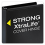 Cardinal Performer ClearVue Slant-D Ring Binder, 3 Rings, 2" Capacity, 11 x 8.5, Black Product Image 