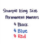 Sharpie King Size Permanent Marker, Broad Chisel Tip, Assorted Colors, 4/Set Product Image 