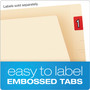 Pendaflex Manila End Tab Expanding Fastener Folders, 2-Ply Tabs, 0.75" Expansion, 1 Fastener, Letter Size, Manila Exterior, 50/Box Product Image 