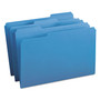Smead Colored File Folders, 1/3-Cut Tabs: Assorted, Legal Size, 0.75" Expansion, Blue, 100/Box Product Image 