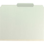 Smead Recycled Pressboard Folders, Two SafeSHIELD Coated Fasteners, 2/5-Cut: R of C, 2" Expansion, Letter Size, Gray-Green, 25/Box Product Image 