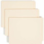 Smead Shelf-Master Straight Tab Cut Letter Recycled End Tab File Folder - 8 1/2" x 11" - 3/4" Expansion - 14 pt. - 2 Plys - Manila Product Image 