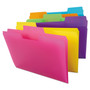 Smead SuperTab 1/3 Tab Cut Letter Top Tab File Folder - 8 1/2" x 11" - Top Tab Location - Assorted Tab Position - Yellow, Orange, Blue, Pink, Purple, Green - Water Proof Product Image 