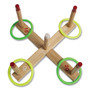 Champion Sports Ring Toss Set, Plastic/Wood, Assorted Colors, 5 Pegs, 4 Rings Product Image 