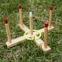Champion Sports Ring Toss Set, Plastic/Wood, Assorted Colors, 5 Pegs, 4 Rings Product Image 