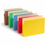 Smead Straight Tab Cut Letter Recycled File Pocket - 8 1/2" x 11" - 3 1/2" Expansion - Card Stock - Yellow, Green, Red, Blue, Redrope - Tear Resistant Product Image 