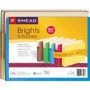 Smead Straight Tab Cut Letter Recycled File Pocket - 8 1/2" x 11" - 3 1/2" Expansion - Card Stock - Yellow, Green, Red, Blue, Redrope - Tear Resistant Product Image 