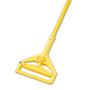 Boardwalk Quick Change Side-Latch Plastic Mop Head Handle, 60" Aluminum Handle, Yellow Product Image 