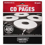 Vaultz Two-Sided CD Refill Pages for Three-Ring Binder, 8 Disc Capacity, Clear/Black, 50/Pack Product Image 