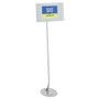 Quartet Designer Sign Stand, Silver Aluminum Frame, 11 x 17 Product Image 