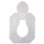 HOSPECO Health Gards Toilet Seat Covers, Half-Fold, 14.25 x 16.5, White, 250/Pack, 10 Boxes/Carton Product Image 