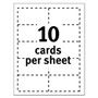 Avery Magnetic Business Cards, Inkjet, 2 x 3.5, White, 30 Cards, 10 Cards/Sheet, 3 Sheets/Pack Product Image 