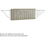 Safco Sheet File Pivot Wall Rack, 12 Hanging Clamps, 24w x 14.75d x 9.75h, Sand Product Image 