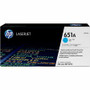 HP 651A (CE341A) Original Laser Toner Cartridge - Single Pack - Cyan - 1 Each Product Image 