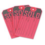 Avery Sold Tags, Paper, 4.75 x 2.38, Red/Black, 500/Box Product Image 