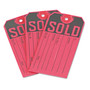 Avery Sold Tags, Paper, 4.75 x 2.38, Red/Black, 500/Box Product Image 