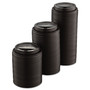 SOLO Traveler Cappuccino Style Dome Lid, Fits 10 oz to 24 oz Hot Cups, Plastic, Black, 100/Sleeve, 10 Sleeves/Carton Product Image 