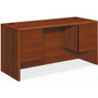 HON 10700 H10765 Pedestal Credenza - 29.5" Height x 60" Width x 24" Depth - 4 x Box, File Drawer(s) - Double Pedestal - Waterfall Edge - Finish: Cognac - (HON10765CO) Product Image 
