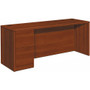 HON 10700 H10708L Pedestal Credenza - 29.5" Height x 72" Width x 24" Depth - 2 x File Drawer(s)Left Side - Waterfall Edge - Finish: Cognac - (HON10708LCO) Product Image 