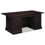 HON 94000 Series Double Pedestal Desk, 72" x 36" x 29.5", Mahogany Product Image 