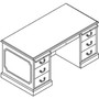 HON 94000 Series Double Pedestal Desk, 60" x 30" x 29.5", Mahogany Product Image 
