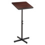 Safco Adjustable Speaker Stand, 21 x 21 x 29.5 to 46, Mahogany/Black Product Image 