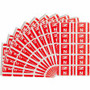 Smead AlphaZ ACCS Color-Coded Labels - N - x 1" Width x 1 5/8" Length - Red - Laminated - 10 / Sheet Product Image 