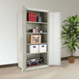 Alera Assembled 78" High Heavy-Duty Welded Storage Cabinet, Four Adjustable Shelves, 36w x 24d, Light Gray Product Image 