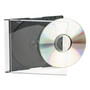 Innovera CD/DVD Slim Jewel Cases, Clear/Black, 100/Pack Product Image 