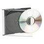 Innovera CD/DVD Slim Jewel Cases, Clear/Black, 100/Pack Product Image 
