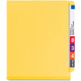 Smead End Tab Pressboard Classification Folders, Six SafeSHIELD Fasteners, 2" Expansion, 2 Dividers, Legal Size, Yellow, 10/Box Product Image 