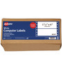 Avery Address Label - 1 7/16" Width x 4" Length - Permanent Adhesive - Dot Matrix - White - 1 / Sheet - 5000 Total Label(s) - 5000 / Box - (AVE4014) Product Image 