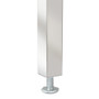 Alera Double Pedestal Steel Desk, 72" x 36" x 29.5", Mocha/Black, Chrome-Plated Legs Product Image 