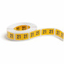 Smead ETS Color-Coded Year Labels - 2021 - 3/4" Height x 1 1/2" Width - Rectangle - Yellow - Laminate - Laminated - 500 / Roll - (SMD68321) Product Image 