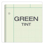 TOPS Engineering Computation Pads, Cross-Section Quad Rule (5 sq/in, 1 sq/in), Black/Green Cover, 100 Green-Tint 8.5 x 11 Sheets Product Image 