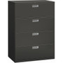 HON Brigade 600 H694 Lateral File - 53.3" Height x 42" Width x 18" Depth - 4 - Finish: Charcoal Product Image 