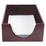 Carver Double-Deep Hardwood Stackable Desk Trays, 1 Section, Letter Size Files, 10.13" x 12.63" x 5", Mahogany Product Image 