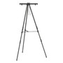 Quartet Aluminum Heavy-Duty Display Easel, 38" to 66" High, Aluminum, Black Product Image 