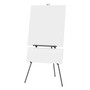 Quartet Aluminum Heavy-Duty Display Easel, 38" to 66" High, Aluminum, Black Product Image 
