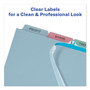 Avery Print and Apply Index Maker Clear Label Plastic Dividers with Printable Label Strip, 5-Tab, 11 x 8.5, Assorted Tabs, 1 Set (AVE11452) Product Image 