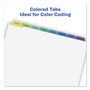 Avery Print and Apply Index Maker Clear Label Dividers, 8-Tab, Color Tabs, 11 x 8.5, White, Contemporary Color Tabs, 25 Sets (AVE11993) Product Image 