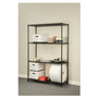Alera NSF Certified Industrial Four-Shelf Wire Shelving Kit, 48w x 18d x 72h, Black Product Image 