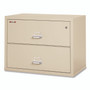 FireKing Insulated Lateral File, 2 Legal/Letter-Size File Drawers, Parchment, 37.5" x 22.13" x 27.75" Product Image 